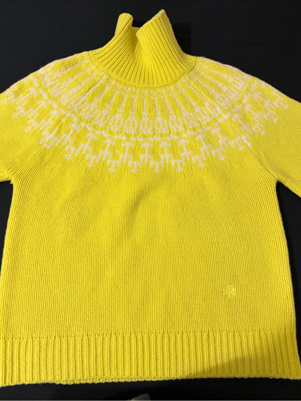 Tory Burch UK MERINO FAIR ISLE SWEATER small